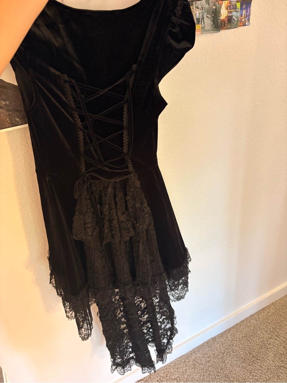 ๐ค black vampire y2k vibes lace up gothic party dress ๐ค - Picture 10 of 10